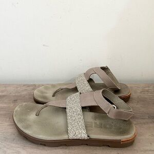Sorel Women's Torpeda Ankle Strap Sandals Slingback Hook and Loop Size 12
